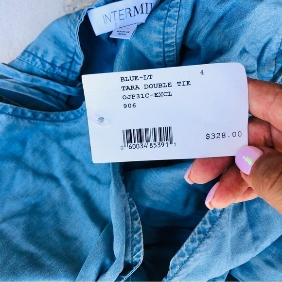 Intermix Tara Double Tie Open Detail Jumpsuit size 4 NWT - Picture 6 of 8